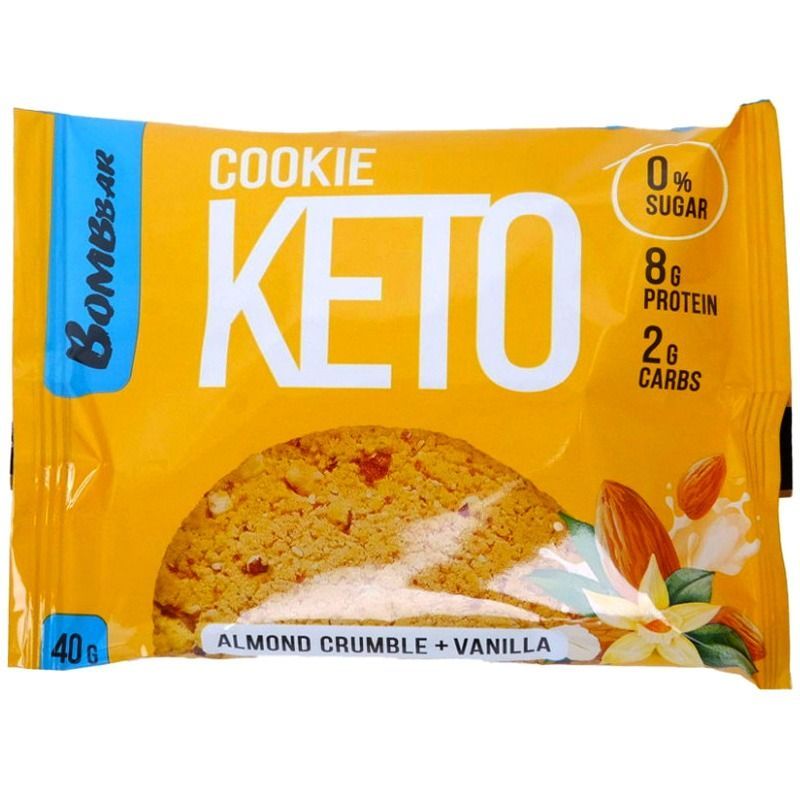 KETO Bombbar Печенье Со вкусом миндального крамбла с ванилью, 40 г