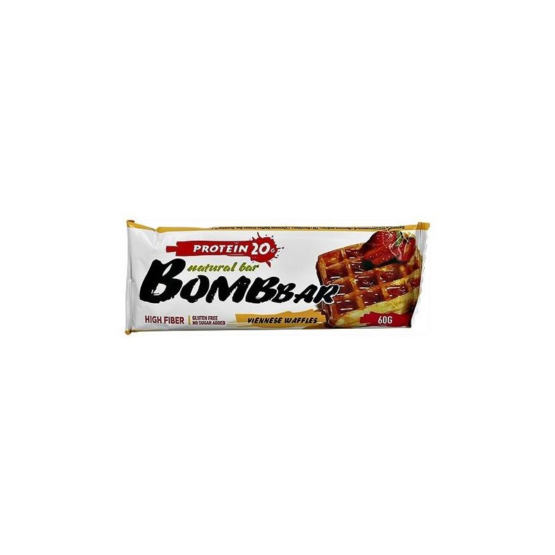 Glasuurimata proteiinibatoon "Viini vahvlid" 60 g - Bombbar