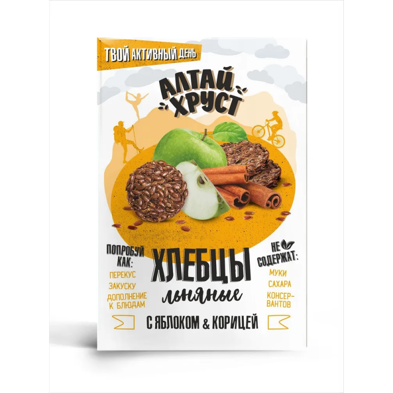 Linaleib õuna ja kaneeliga, 100 g - AltaiKhrust