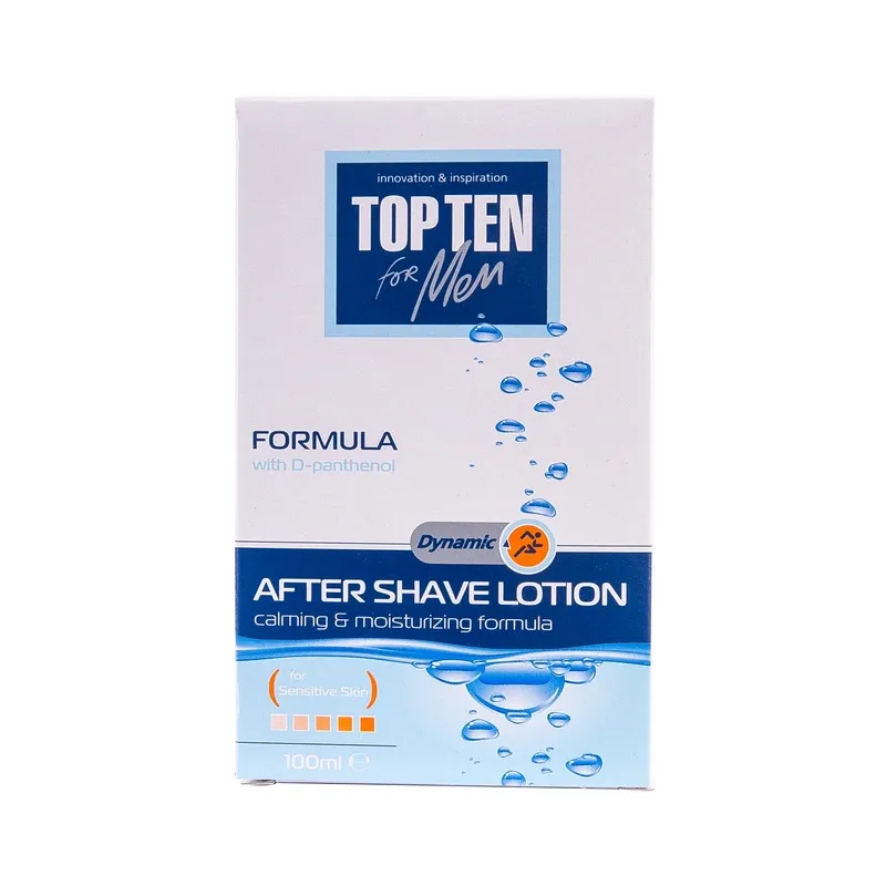 Top Ten Dynamic after shave -lotion – herkälle iholle D-pantenolilla, 100 ml