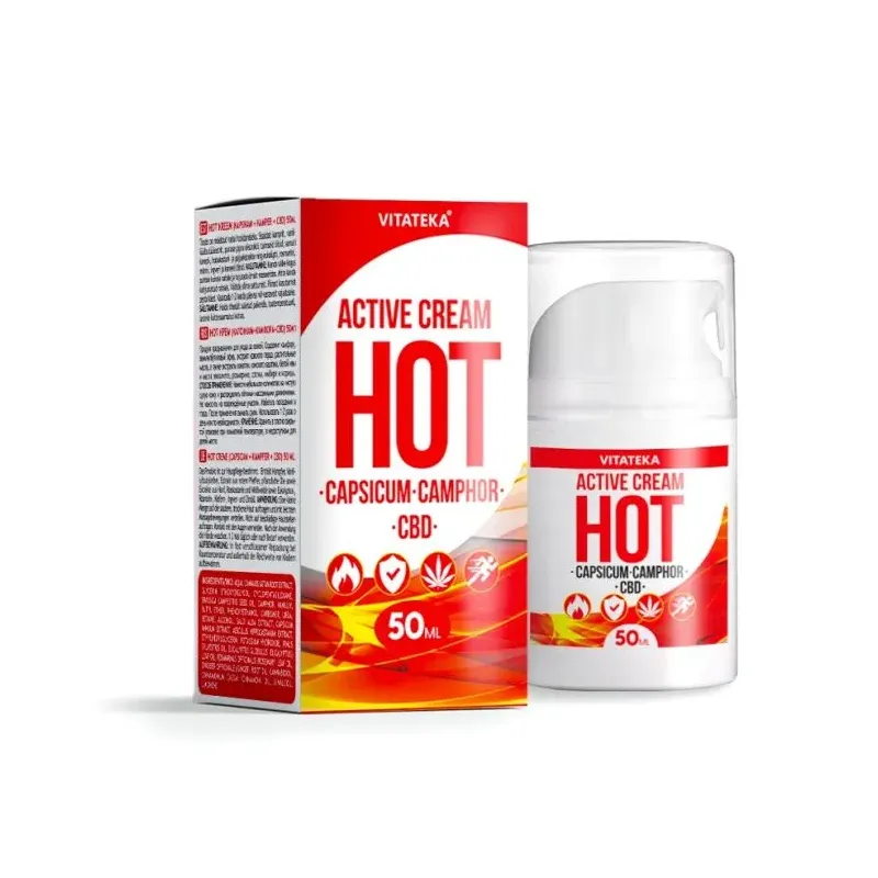 HOT ACTIVE voide kapsaisiinilla, kamferilla ja CBD, 50 ml - Vitateka