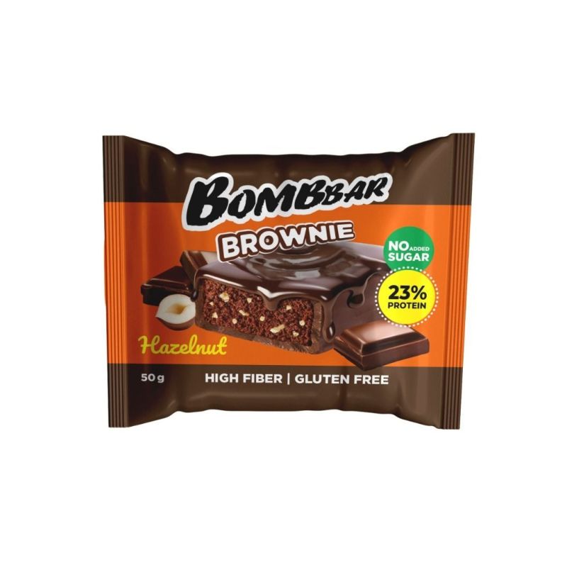 Proteiinikeksi kuorrutteella "Brownie hasselpähkinällä", 50 g - Bombbar