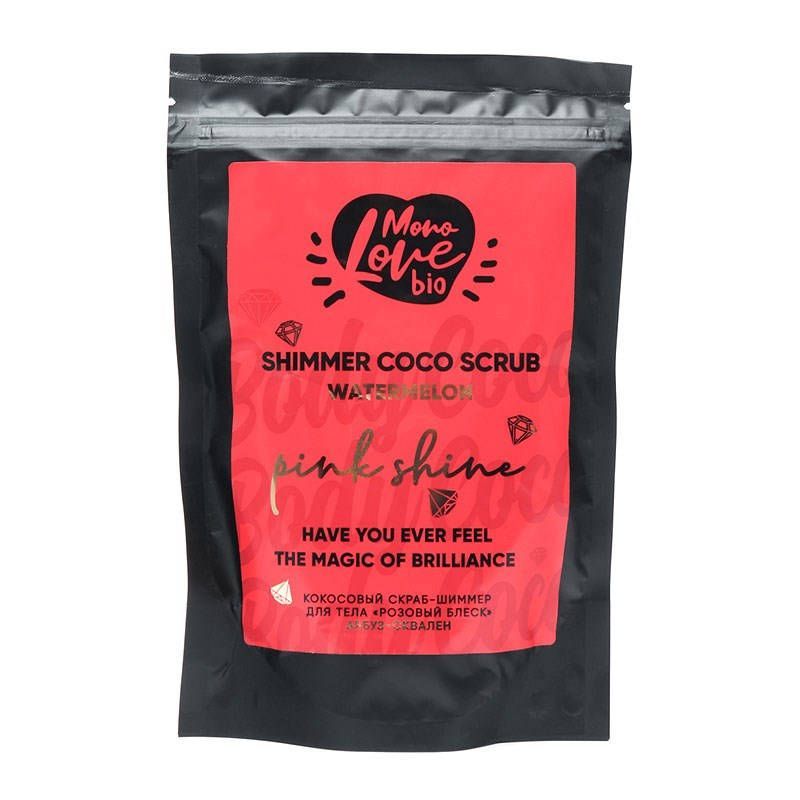 MONO LOVE BIO KOOKOSE KEHAKOORIJA-SHIMMER ROOSA SÄRA ARBUUSI JA SKVANEENIGA 150G - Gridem