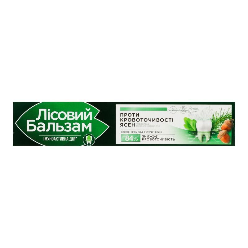 "Lesnoi balzam" Hambapasta "Igemete veritsuse korral" tamme koorega 75 ml 