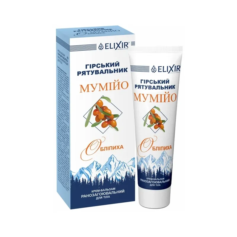 Kremas-balzamas su mumiju ir šaltalankiu 75 ml - ELIXIR