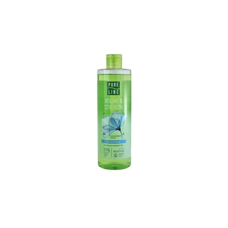 Apimtis ir stiprumas — šampūnas ploniems plaukams, 400 ml - PURE LINE 