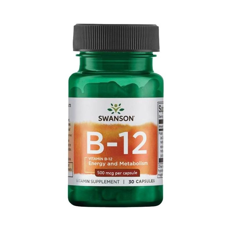 KAPSLID B12-VITAMIIN 500MCG N30 - SWANSON