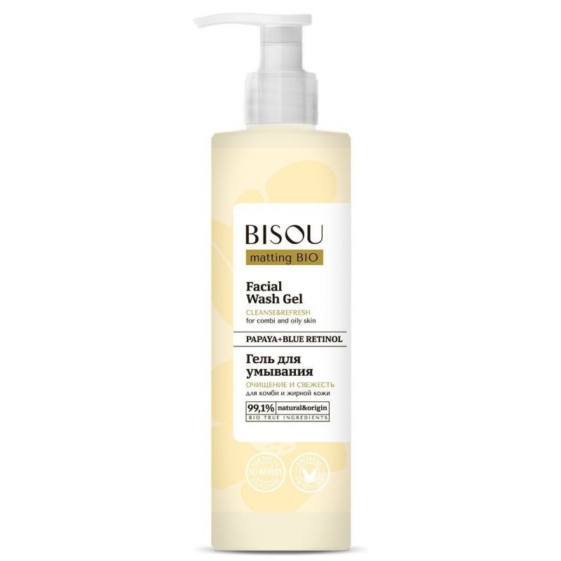 BISOU PUHASTAV JA VÄRSKENDAV NÄOPESUGEEL KOMBINEERITUD JA RASUSELE NAHALE 150ML