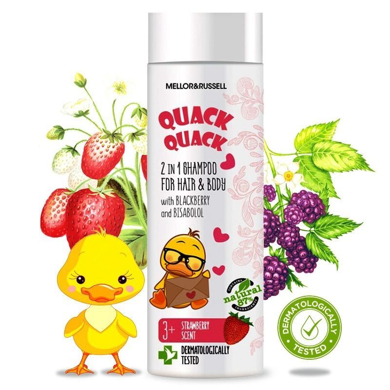 QUACK QUACK LASTEŠAMPOON JA DUŠIGEEL 3+ 200ML RUBELLA