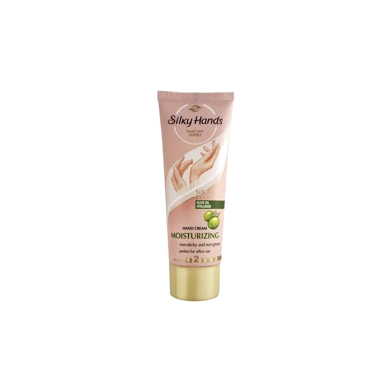 SILKY HANDS drėkinamasis rankų kremas su alyvuogių aliejumi ir hialurono rūgštimi 75 ml