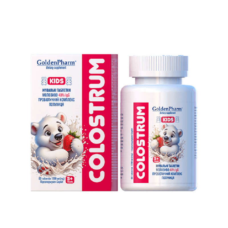Golden Pharm Kids Colostrum kramtomosios tabletės N60