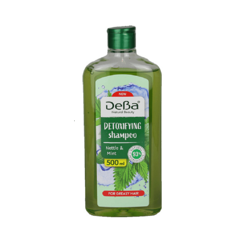 Šampūnas su dilgėle ir mėta riebiems plaukams 500 ml - DeBa