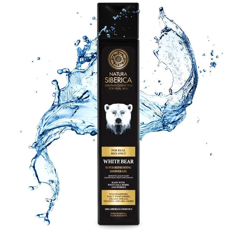 "Natura Siberica Men" Värskendav dušigeel meestele "White Bear", 250 ml - Natura Siberica