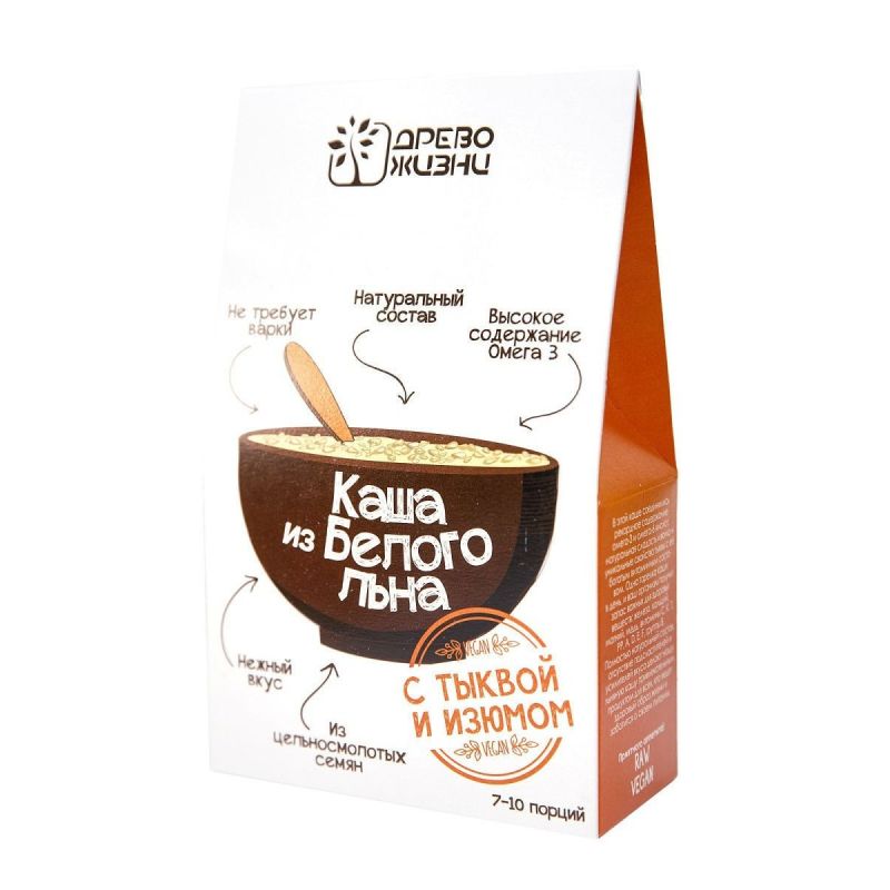 DEREVO ZÕZNI VALGE LINASEEMNE KÕRVITSA JA ROSINAGA PUDER 350G
