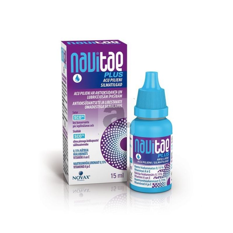 NAVITAE PLUS SILMATILGAD  vitamiin A,E 15 ML