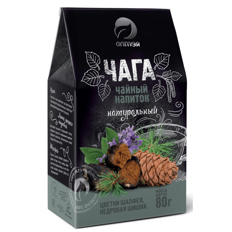 Chaga Tea with Sage and Pine Cones 80 g - Alteja