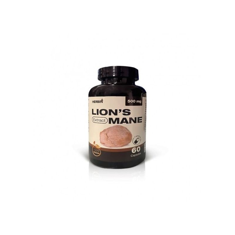 Hericium erinaceus (Lion's Mane) Extract, 500mg, 60 Capsules – Herbin