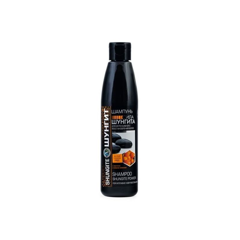 Shungite shampoo for intensive hair restoration, 330ml
