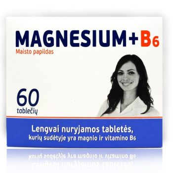 Magneesium ja B6 60 tab. 300 mg kohta.