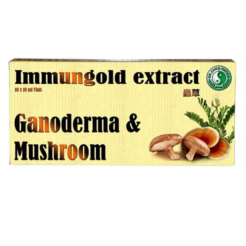 IMMUNGOLD Ganoderma ir grybų ekstraktas, 10 x 10 m-Dr. Chen