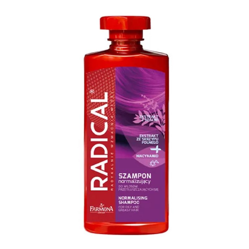 "RADIKAL" Tasakaalustav šampoon rasustele juustele, 400 ml