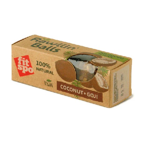 "FITSPO" Rawllin Balls Vegankommid, kookos-goji, 48 g