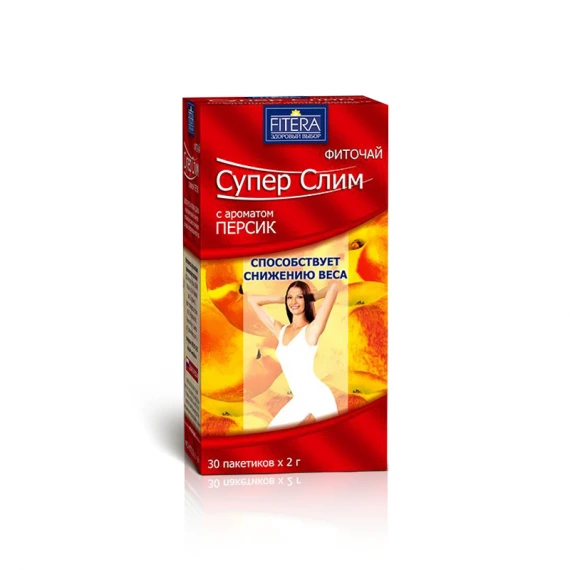 Fitera herbal tea "Super Slim" with peach flavor, N30- Fitera