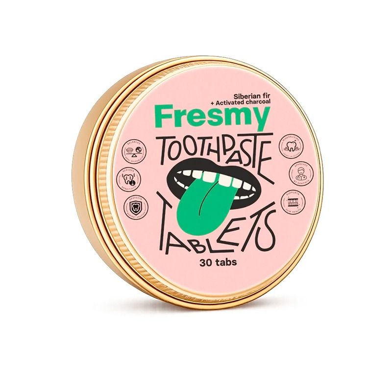"FRESMY" Hambapesutabletid siberi nulu ja aktiivsöega, N30