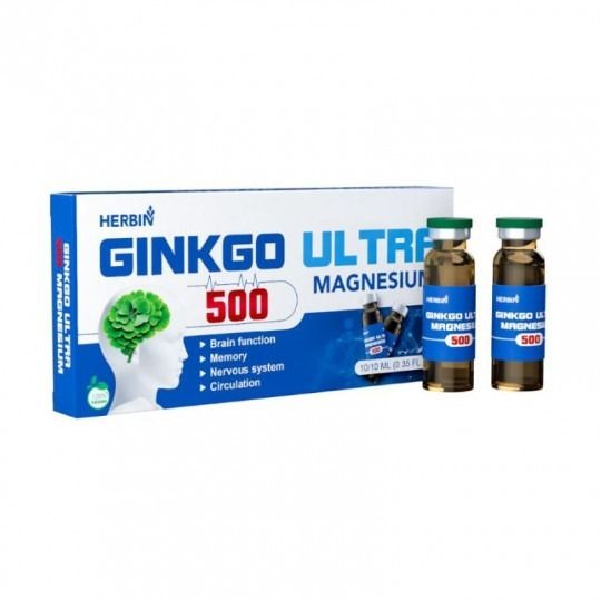 "HERBIN" Ginkgo Ultra 500 Magneesium, 10 x10 ml