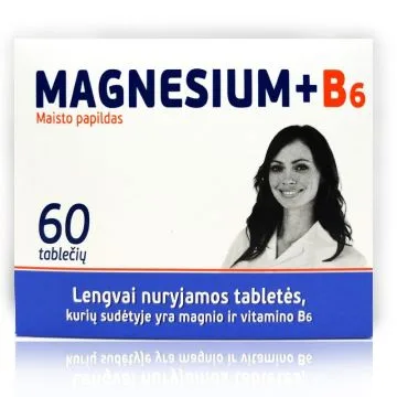 Magneesium ja B6 60 tab. 300 mg kohta.