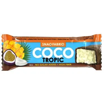 Glasuuritud batoon "Tropic", Mango-passion Fruit, 40 g - Snaq Fabriq