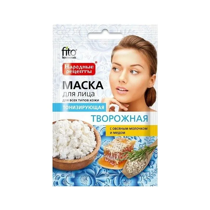 Toniseeriv kohupiima kaerapiima ja meega näomask 25ml – Fitokosmetik