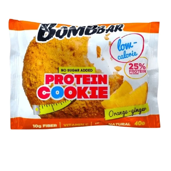 "BOMBBAR" Proteiiniküpsis "Apelsin - ingver ", 40 g 