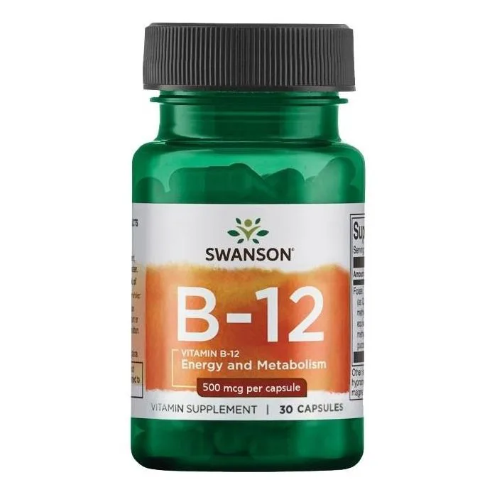 KAPSLID B12-VITAMIIN 500MCG N30 - SWANSON