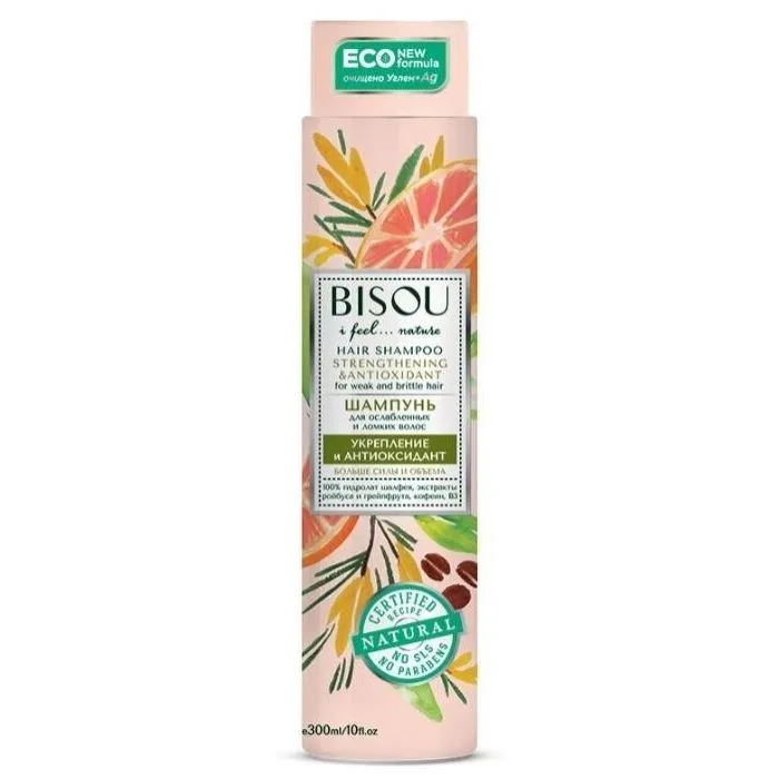 Bisou šampoon nõrgenenud ja habrastele juustele tugevdamine ja antioksüdant 300ml