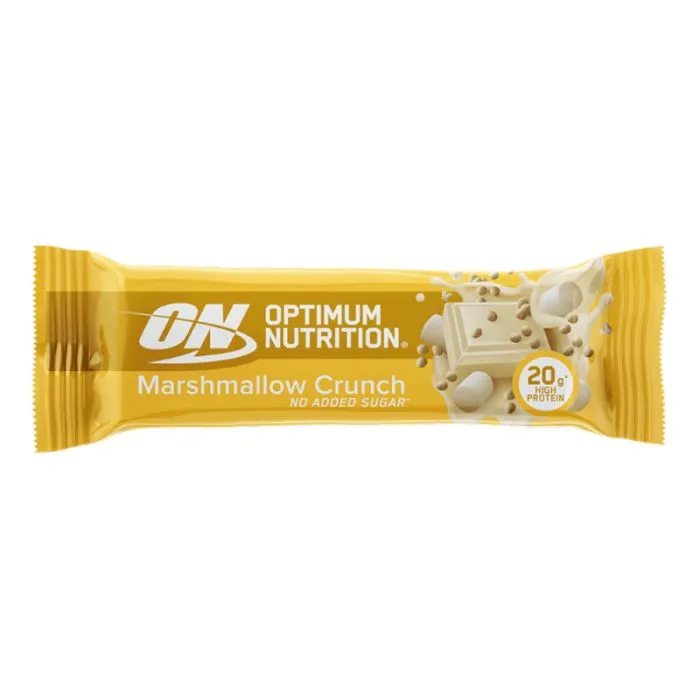 "OPTIMUM NUTRITION" Krõbe proteiinibatoon vahukommi maitsega, 65 g