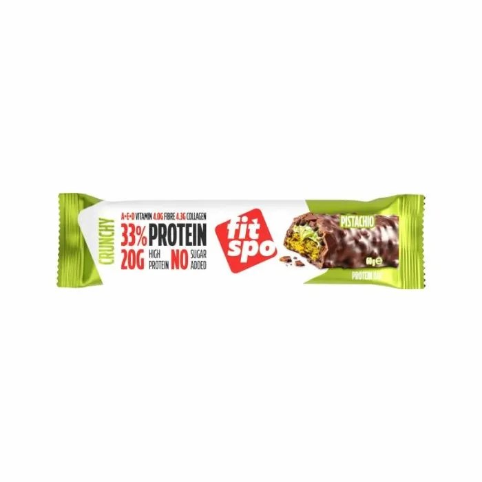 "FITSPO" CRUNCHY Protein bar PISTACHIO 60 g