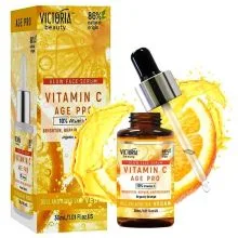 Anti-ridiklių koncentruotas serumas su 10% vitamino C AgePro, 30 ml - Victoria Beauty