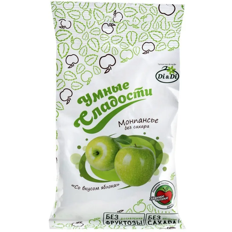 Suhkruvaba kommid õunaga 55 g - Nutikad Maiustused - Di&Di