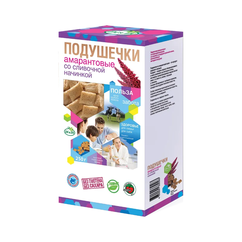 Amarandipadjakesed koore ja steviaga 250 g - Di&Di