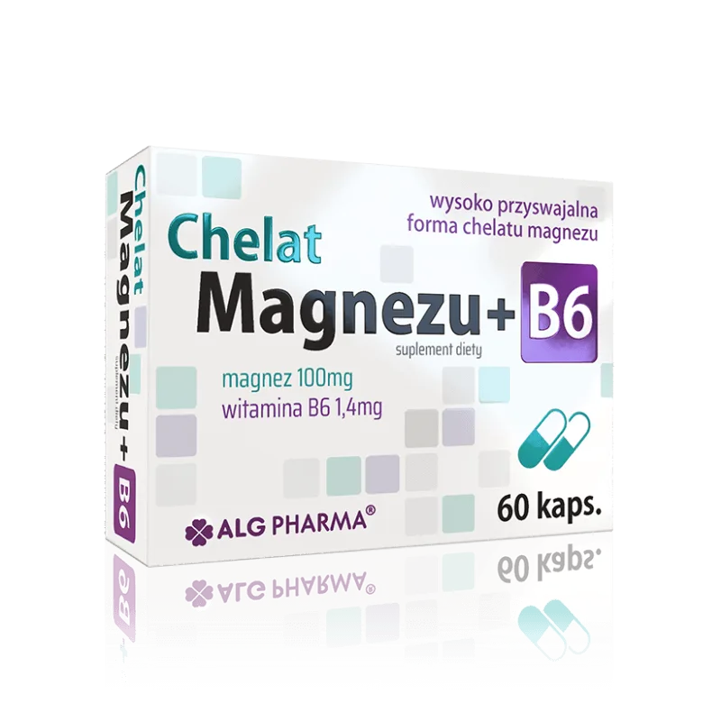 MAGNEESIUMKELAAT + B6-VITAMIIN KAPSLID N60 - ALGPHARMA
