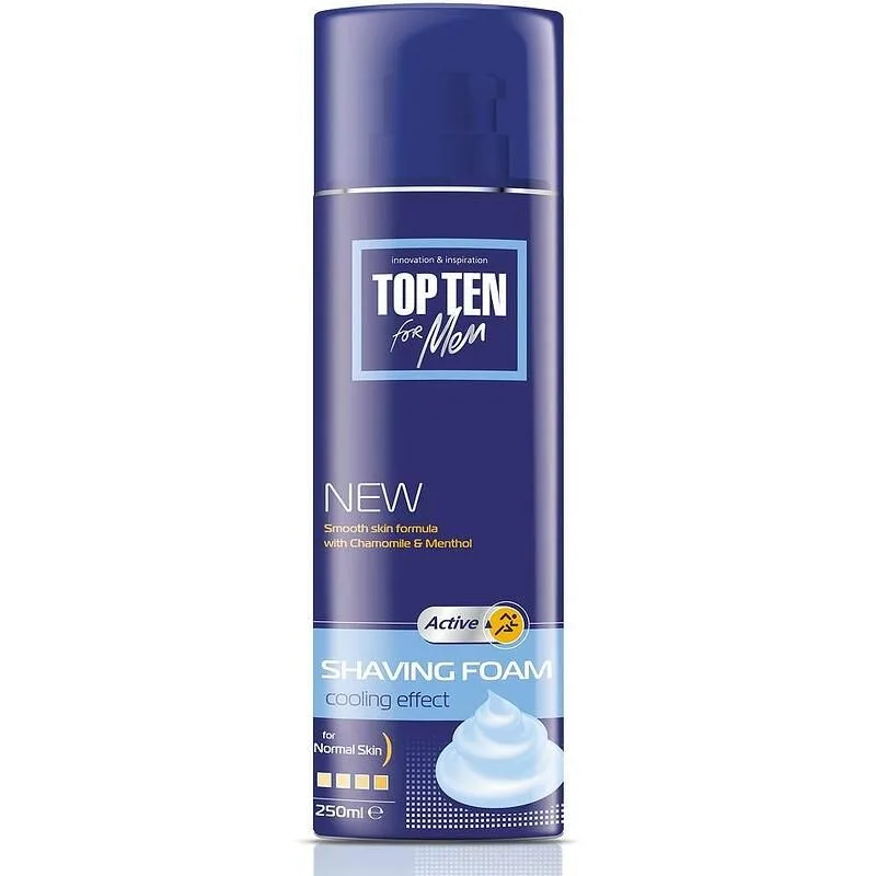 Пена для бритья TOP TEN Active, 200 мл-Rubella