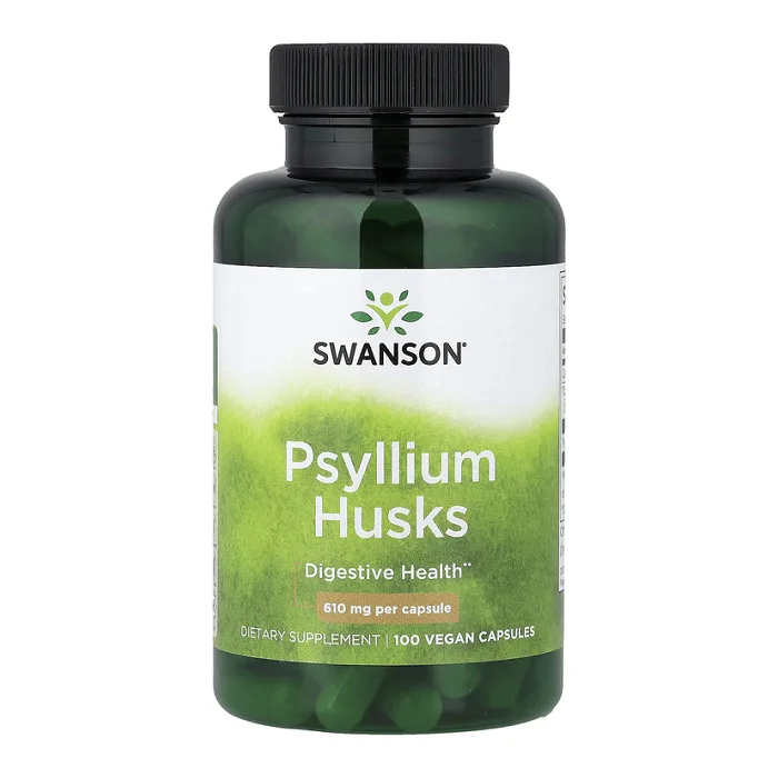 Psyllium lukštai 610 mg kapsulės N100 - Swanson