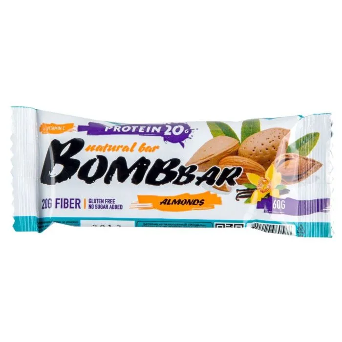Baltymų batonėlis "Migdolas", 60 gr - Bombbar