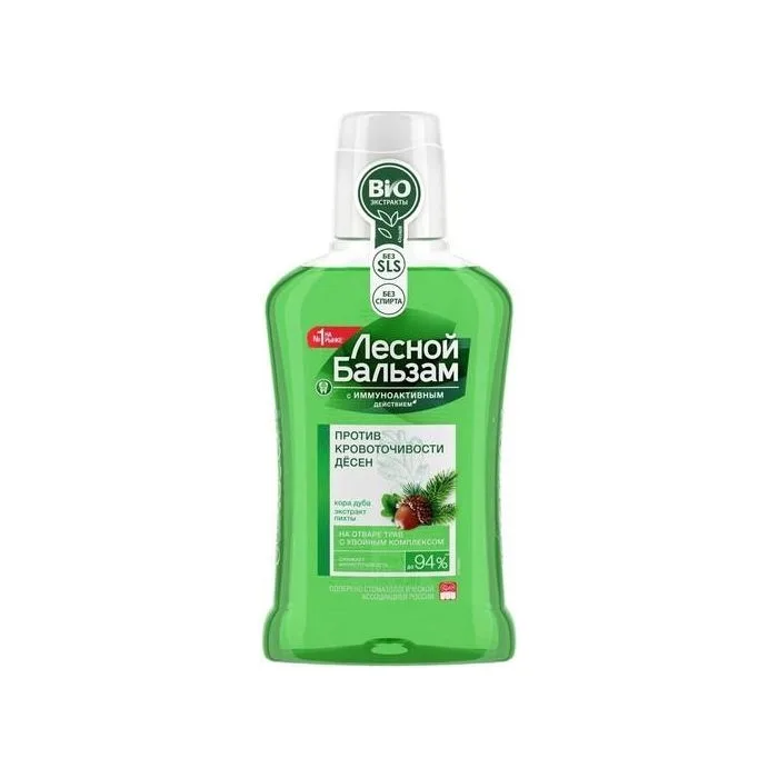Burnos skalavimo skystis nuo kraujavimo "ąžuolo ir eglės" 250 ml - Lesnoy Balsam