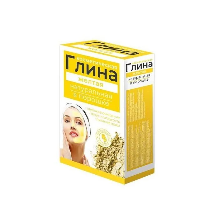Natūralios geltonojo molio milteliai senstančiai odai 100g - Medicomed