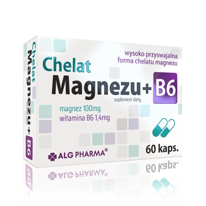 MAGNEESIUMKELAAT + B6-VITAMIIN KAPSLID N60 - ALGPHARMA