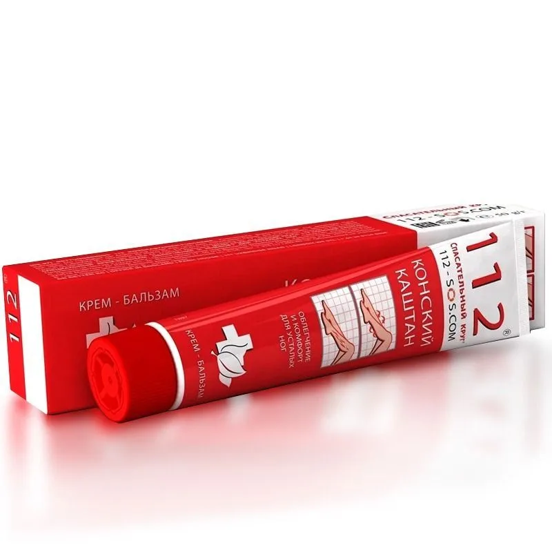 112 "Päästerõõngas" Jalakreem-palsam, hobukastan, 50g