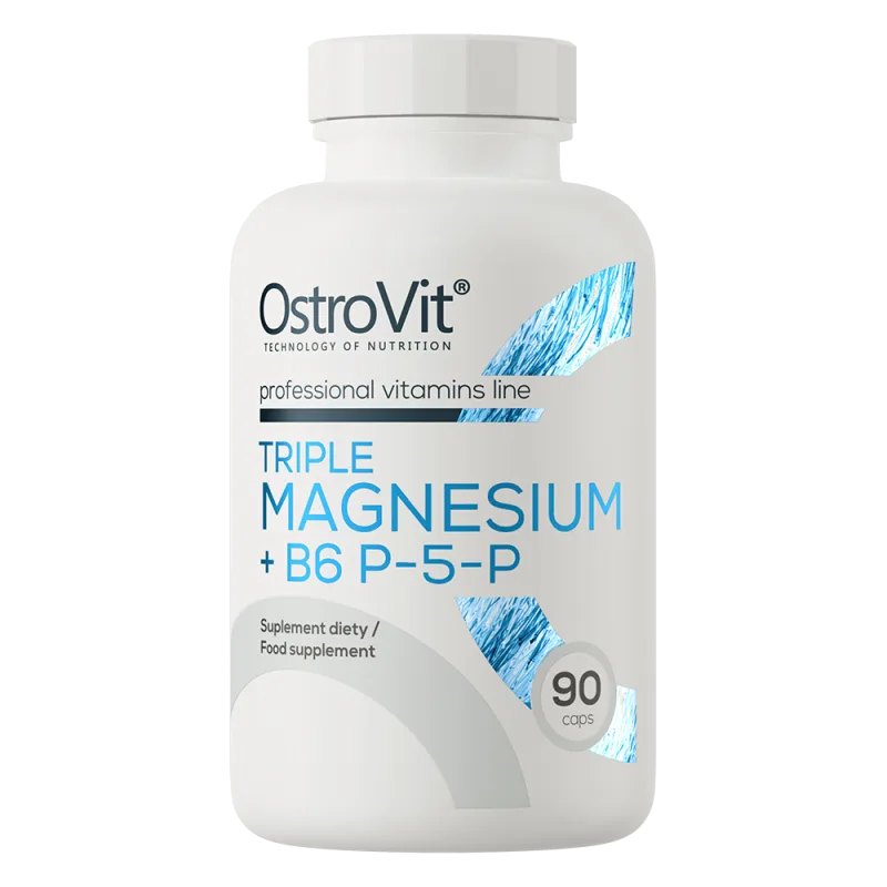 Trīskāršais magnijs + B6 P-5-P, 90 kapsulas, OstroVit