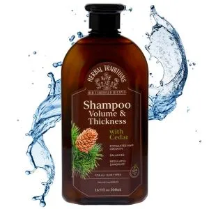 "Herbal Traditions" JUUKSEŠAMPOON SEEDRIPUUGA, VOLÜÜMI SUURENDAV JA TUGEVDAV,  500ML 